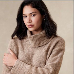Banana Republic Factory Oversized Turtleneck Sweater Size XXL Plateau Beige